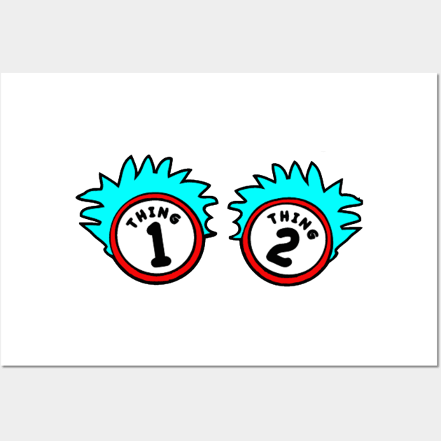 Thing 1 and Thing 2 Wall Art by JAFARSODIK